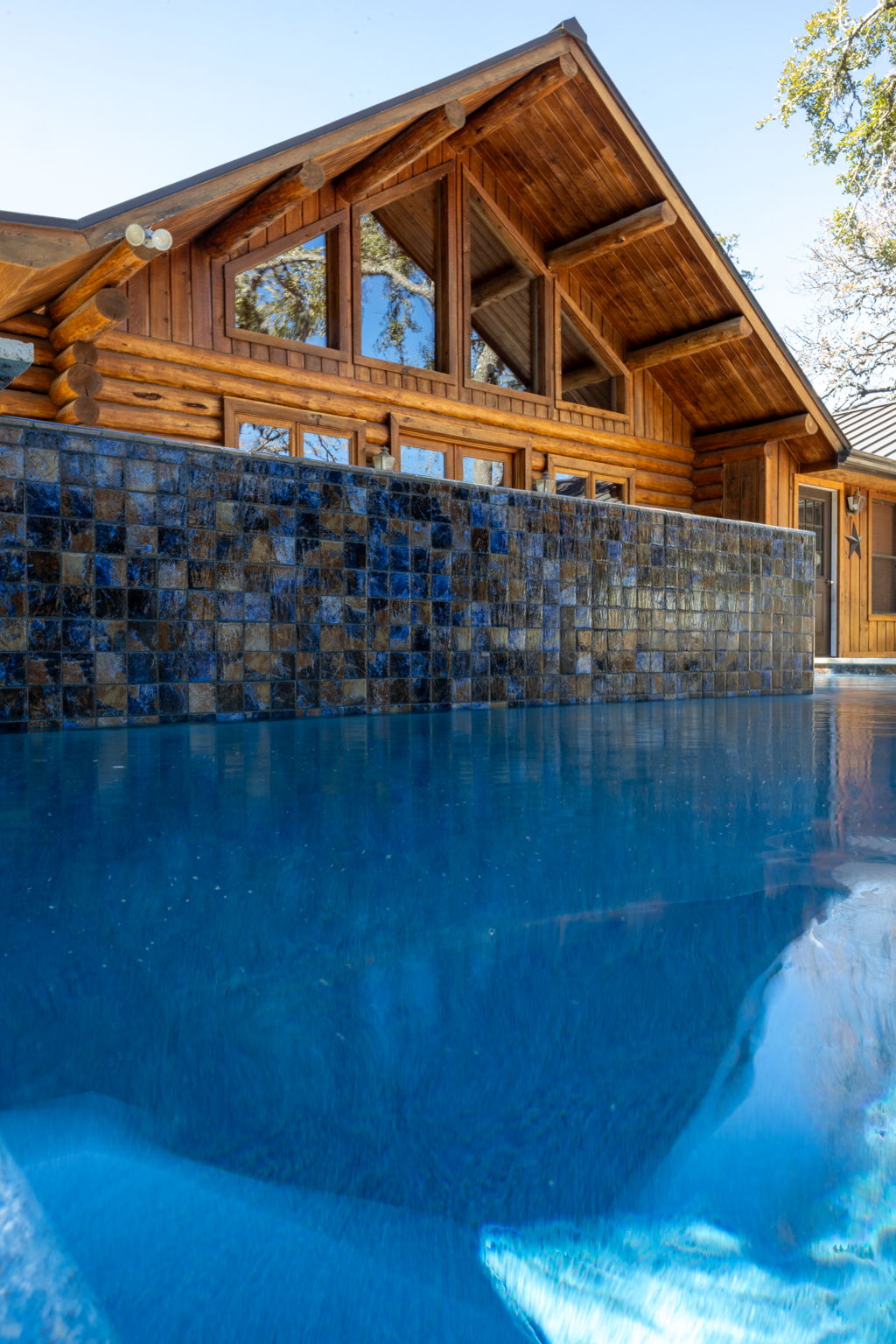 Luxurious pool with Hill Country views